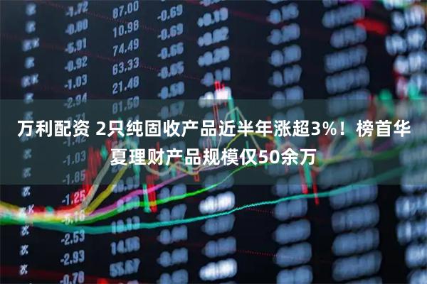 万利配资 2只纯固收产品近半年涨超3%！榜首华夏理财产品规模仅50余万