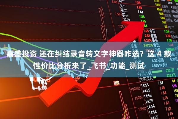 嘉盛投资 还在纠结录音转文字神器咋选？这 4 款性价比分析来了_飞书_功能_测试